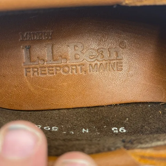 LL bean NEW leather loafers boat shoes narrow