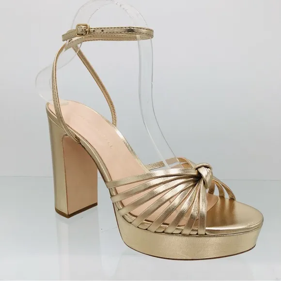 Loeffler Randall Rivka Champagne Heel Sandals Women’s Size 8 B