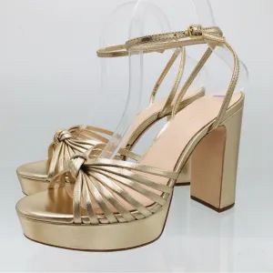 Loeffler Randall Rivka Champagne Heel Sandals Women’s Size 8 B