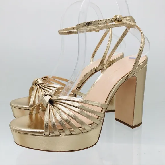 Loeffler Randall Rivka Champagne Heel Sandals Women’s Size 8 B