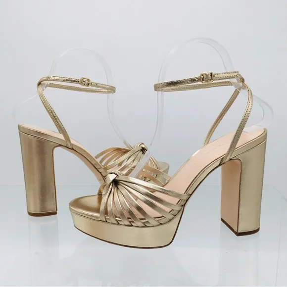 Loeffler Randall Rivka Champagne Heel Sandals Women’s Size 8 B