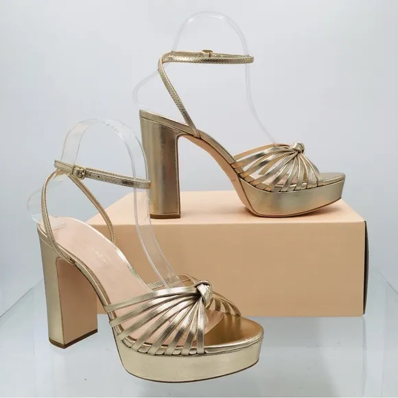 Loeffler Randall Rivka Champagne Heel Sandals Women’s Size 8 B