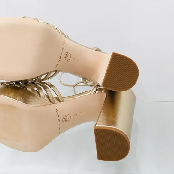 Loeffler Randall Rivka Champagne Heel Sandals Women’s Size 8 B