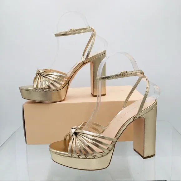 Loeffler Randall Rivka Champagne Heel Sandals Women’s Size 8 B