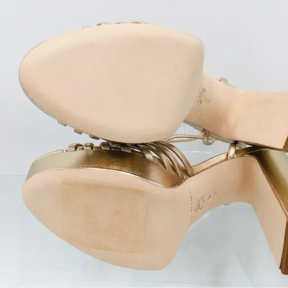 Loeffler Randall Rivka Champagne Heel Sandals Women’s Size 8 B