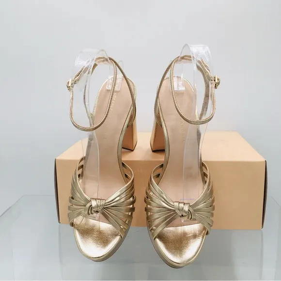 Loeffler Randall Rivka Champagne Heel Sandals Women’s Size 8 B