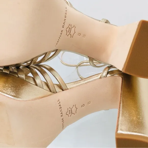 Loeffler Randall Rivka Champagne Heel Sandals Women’s Size 8 B