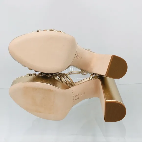 Loeffler Randall Rivka Champagne Heel Sandals Women’s Size 8 B