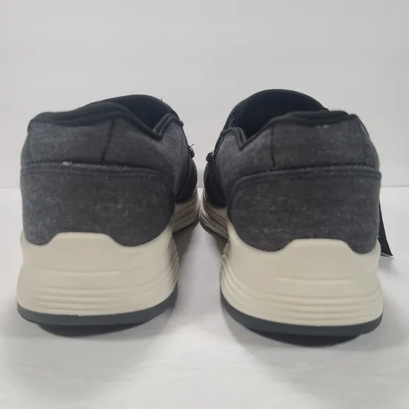 London Fog Collection Easy Fit Daniel Arch Slip On Black Gray Shoes Men Size 11M