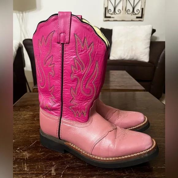 Loop‎ Acme Cowgirl Two Toned Pink Boots Size 6