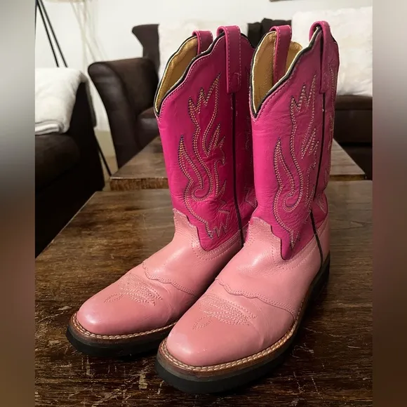 Loop‎ Acme Cowgirl Two Toned Pink Boots Size 6