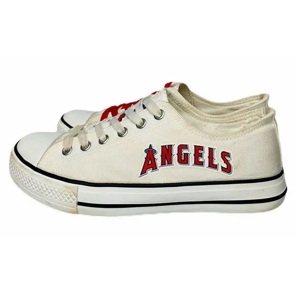 Los Angeles Angels Unisex Canvas Baseball Shoes MLB Sneakers Sz 39 M 6.5 W 8.5