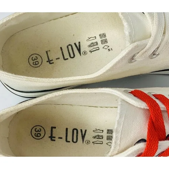 Los Angeles Angels Unisex Canvas Baseball Shoes MLB Sneakers Sz 39 M 6.5 W 8.5