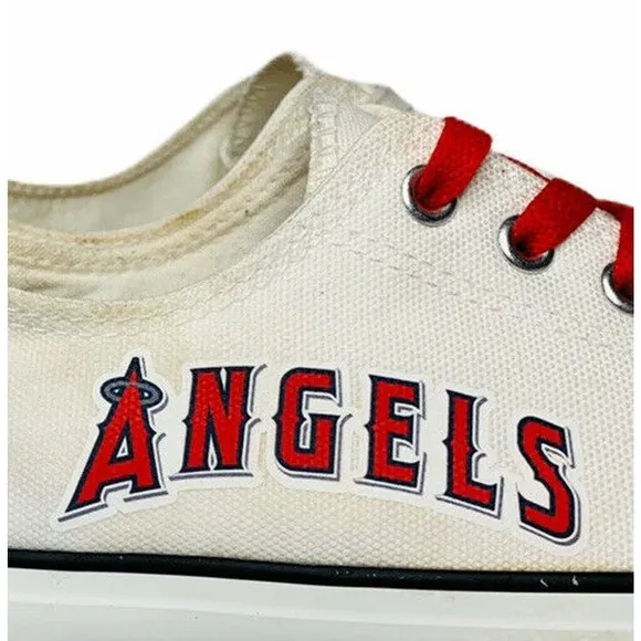 Los Angeles Angels Unisex Canvas Baseball Shoes MLB Sneakers Sz 39 M 6.5 W 8.5