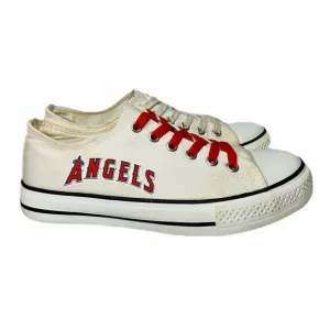 Los Angeles Angels Unisex Canvas Baseball Shoes MLB Sneakers Sz 39 M 6.5 W 8.5