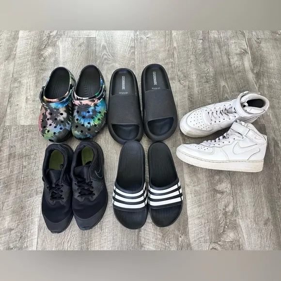 Lot of Crocs Sandals Sneakers Slides Summer Shoes bundle size 6Y-7Y