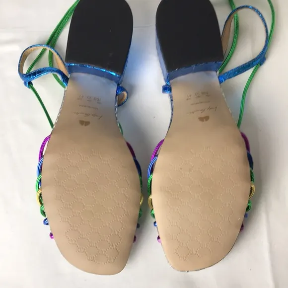 Luisa Barcelos strappy colorful  sandals Sz US 10B NWOT