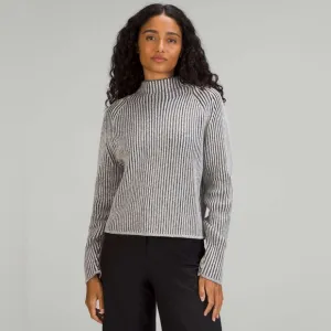 Lululemon Cotton-Cashmere Blend Mock Neck Sweater 8