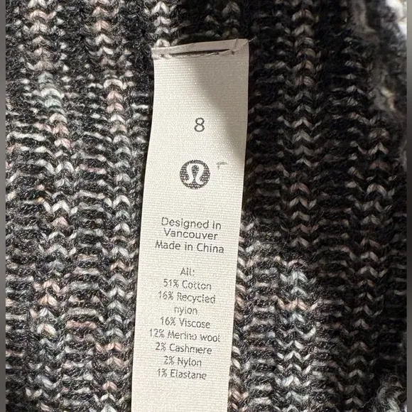 Lululemon Cotton-Cashmere Blend Mock Neck Sweater 8