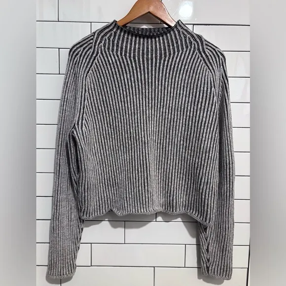 Lululemon Cotton-Cashmere Blend Mock Neck Sweater 8