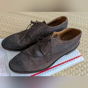 M. Gemi Cap Toe Dress Shoes Brown Men's Size EU 45 Made in Italy