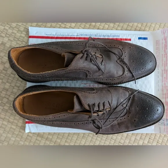 M. Gemi Cap Toe Dress Shoes Brown Men's Size EU 45 Made in Italy