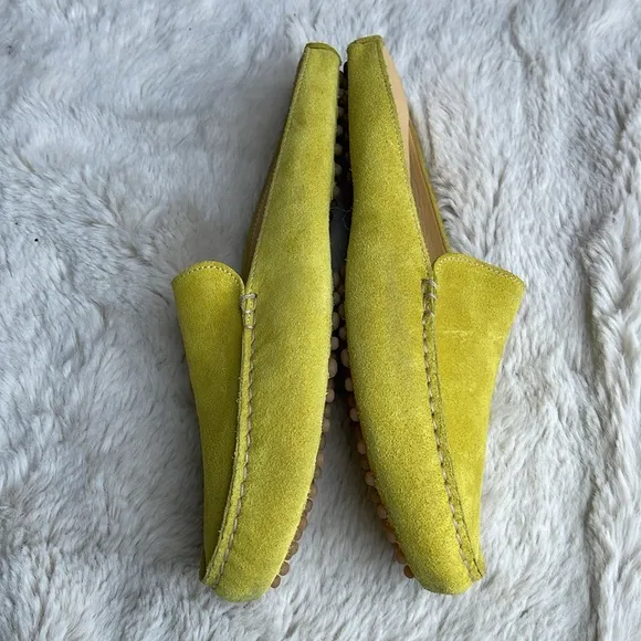 M. Gemi the felize  mule Suede Loafers in yellow