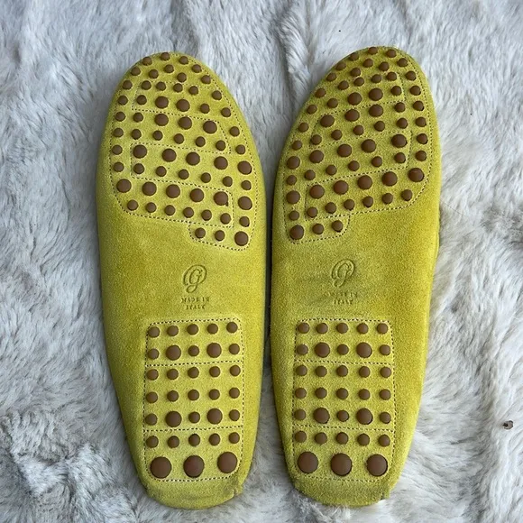 M. Gemi the felize  mule Suede Loafers in yellow