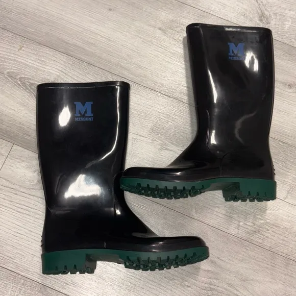 M Missoni rubber rain boots size 39 NWT
