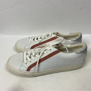 Madewell Delia Sidewalk Sneakers White Pink Silver Leather Womens 9.5