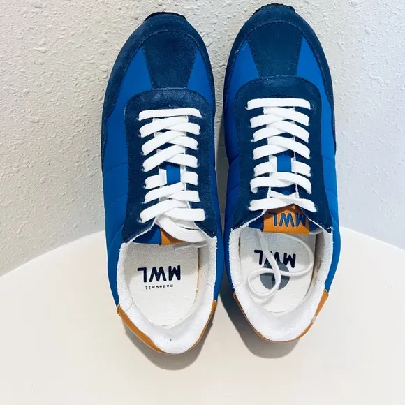 Madewell League Unisex Suede Blue Sneakers Size W 7 M 5.5 NEW