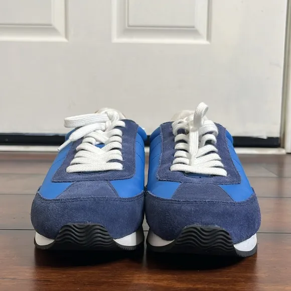 Madewell MWL Kickoff Sneakers Unisex Men 7.5M Womens 9 Blue Suede Like New Retro