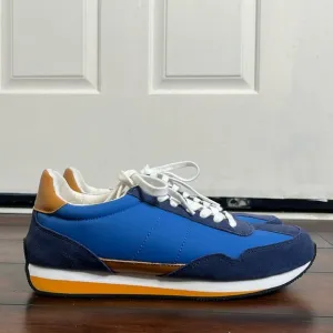 Madewell MWL Kickoff Sneakers Unisex Men 7.5M Womens 9 Blue Suede Like New Retro