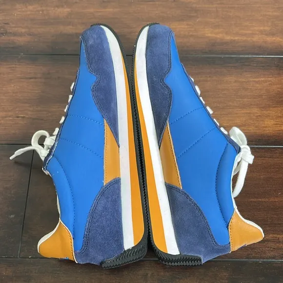Madewell MWL Kickoff Sneakers Unisex Men 7.5M Womens 9 Blue Suede Like New Retro