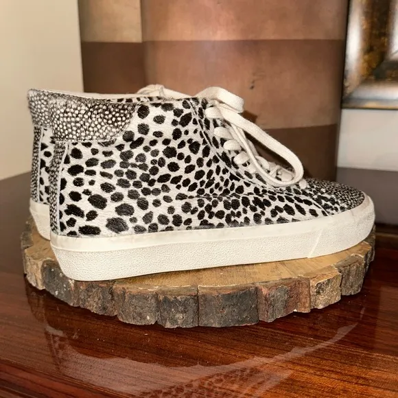 Madewell *NWOB* Unisex Sidewalk High-Top Sneakers in Spotted Calf Hair
