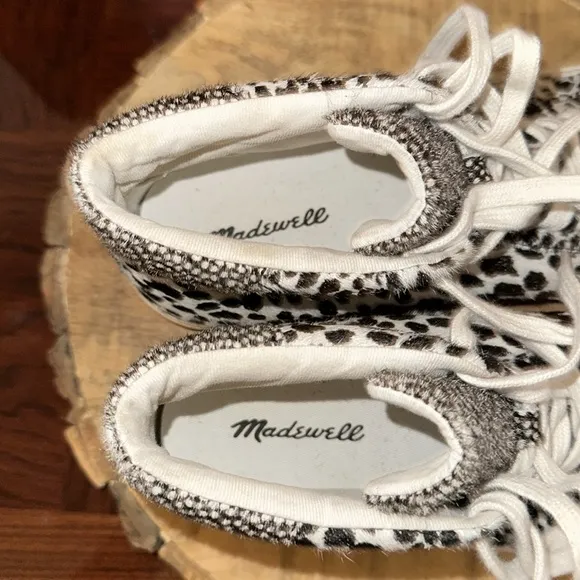 Madewell *NWOB* Unisex Sidewalk High-Top Sneakers in Spotted Calf Hair