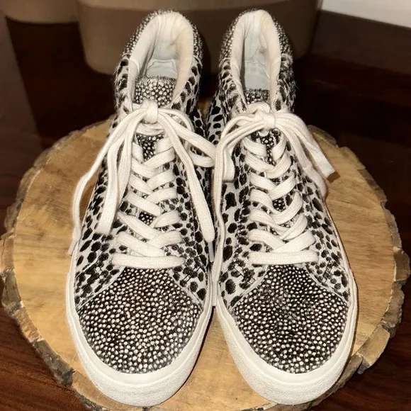 Madewell *NWOB* Unisex Sidewalk High-Top Sneakers in Spotted Calf Hair