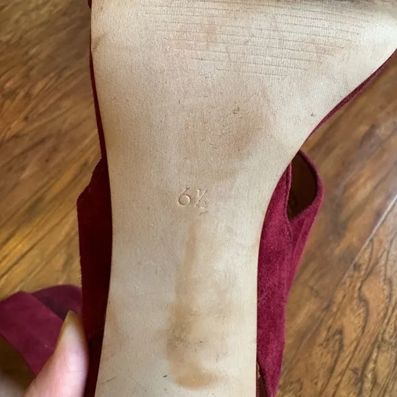 Madewell Octavia Suede Sandals in Dark Cabernet Size 6.5