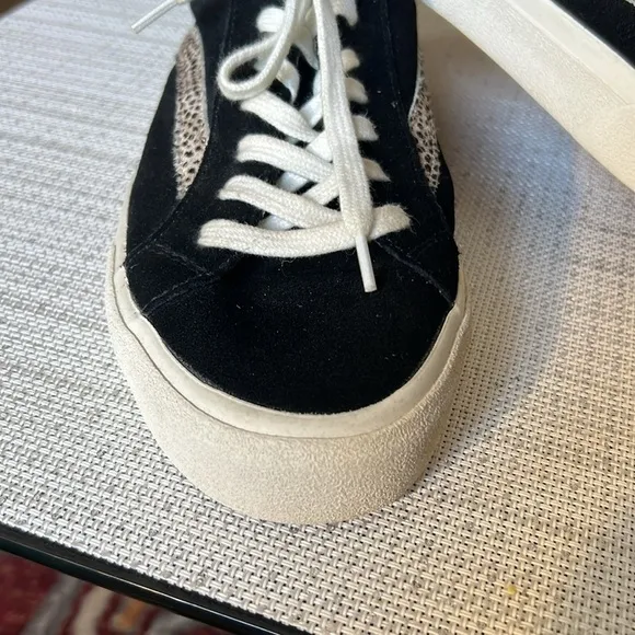 Madewell Sidewalk Low-Top Sneakers in Suede and Animal print sneakers
