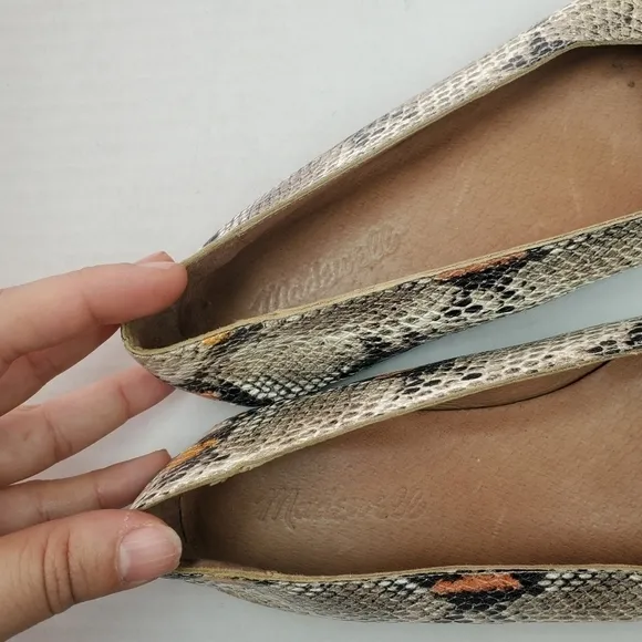 🌸Madewell | Snakeskin Print Flats, size 7.5