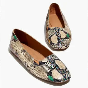 🌸Madewell | Snakeskin Print Flats, size 7.5