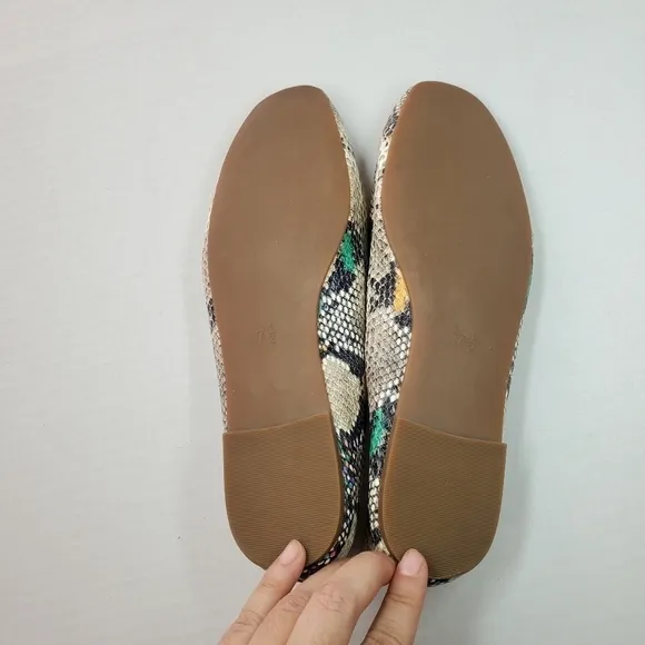 🌸Madewell | Snakeskin Print Flats, size 7.5