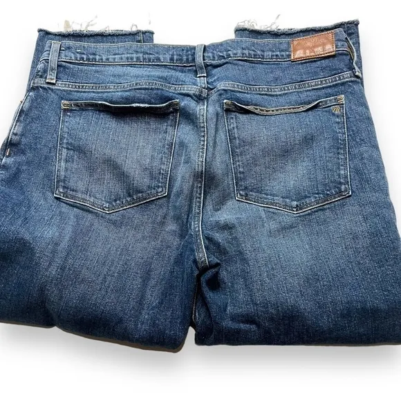 Madewell Tomboy Straight Jeans Size 32 Cropped Blue Denim | Good Condition