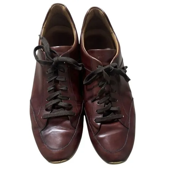 Magnanni Chaz Men's Size 14 Brown Cordovan Leather Sneaker Shoes 19816 Portugal‎