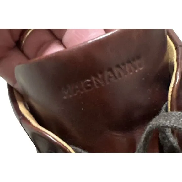 Magnanni Chaz Men's Size 14 Brown Cordovan Leather Sneaker Shoes 19816 Portugal‎
