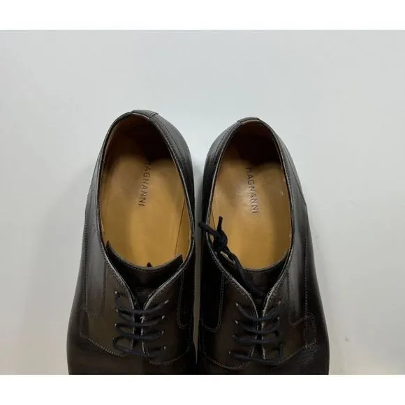 Magnanni Derby Dress Shoes Knight Plain-Toe Square Size 13 Dark Brown 23478
