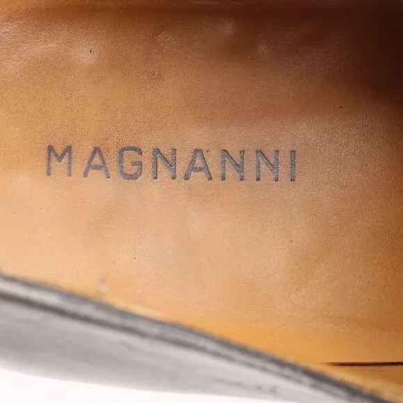 Magnanni Double Monk Strap Men's Size 8 M Black Leather Dress Shoes