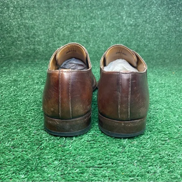 Magnanni Lace Up Oxford Brown Leather Dress Shoes Mens Size 10