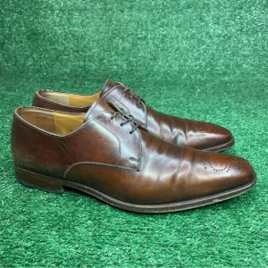 Magnanni Lace Up Oxford Brown Leather Dress Shoes Mens Size 10