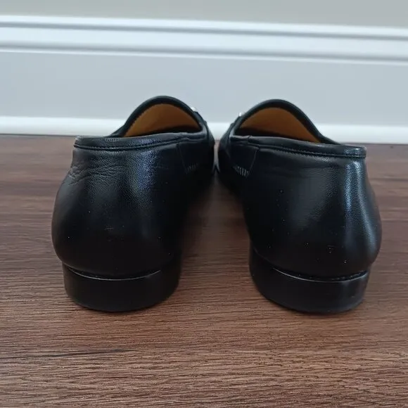 Magnanni Mens Loafers Horsebit Size 13M Black Leather Bit Slip On Dress Shoes